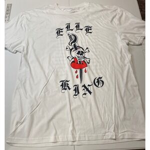 Elle King Concert Tour T-Shirt Mens XL White Skull Dagger Heart Graphic Tee USA